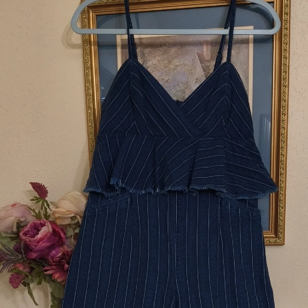 Anthropologie Pinstripe Jumpsuit - Picture 6 of 10